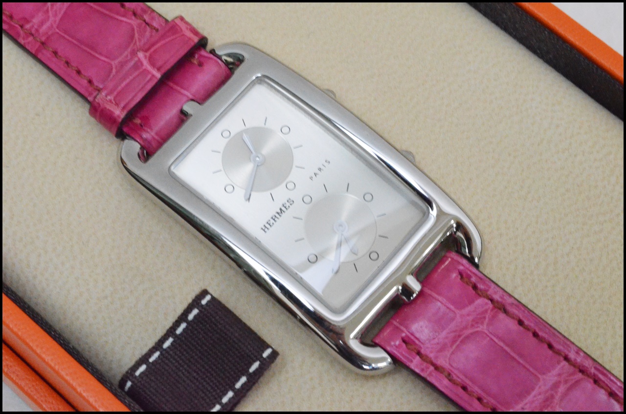 HERMES エルメス 腕時計 ケープコッドドゥーゾーン レディース 革